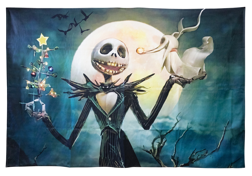 Nightmare Before Christmas Jack Skellington & Zero Tapestry Wall Art 40"x60" NEW